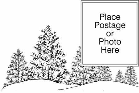 Winter Tree Postage Frame